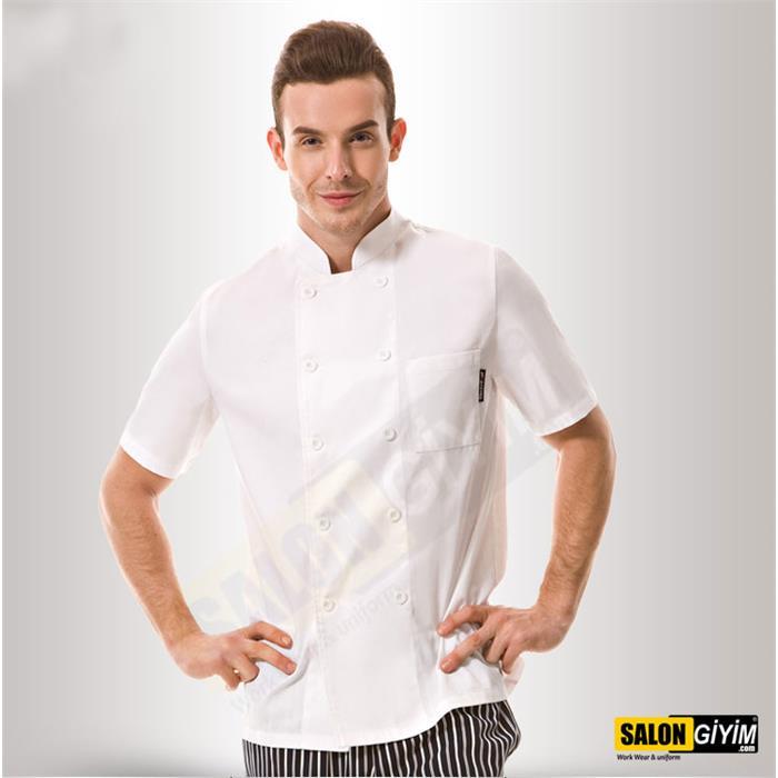 521K Short Sleeve Chef Chef Jacket