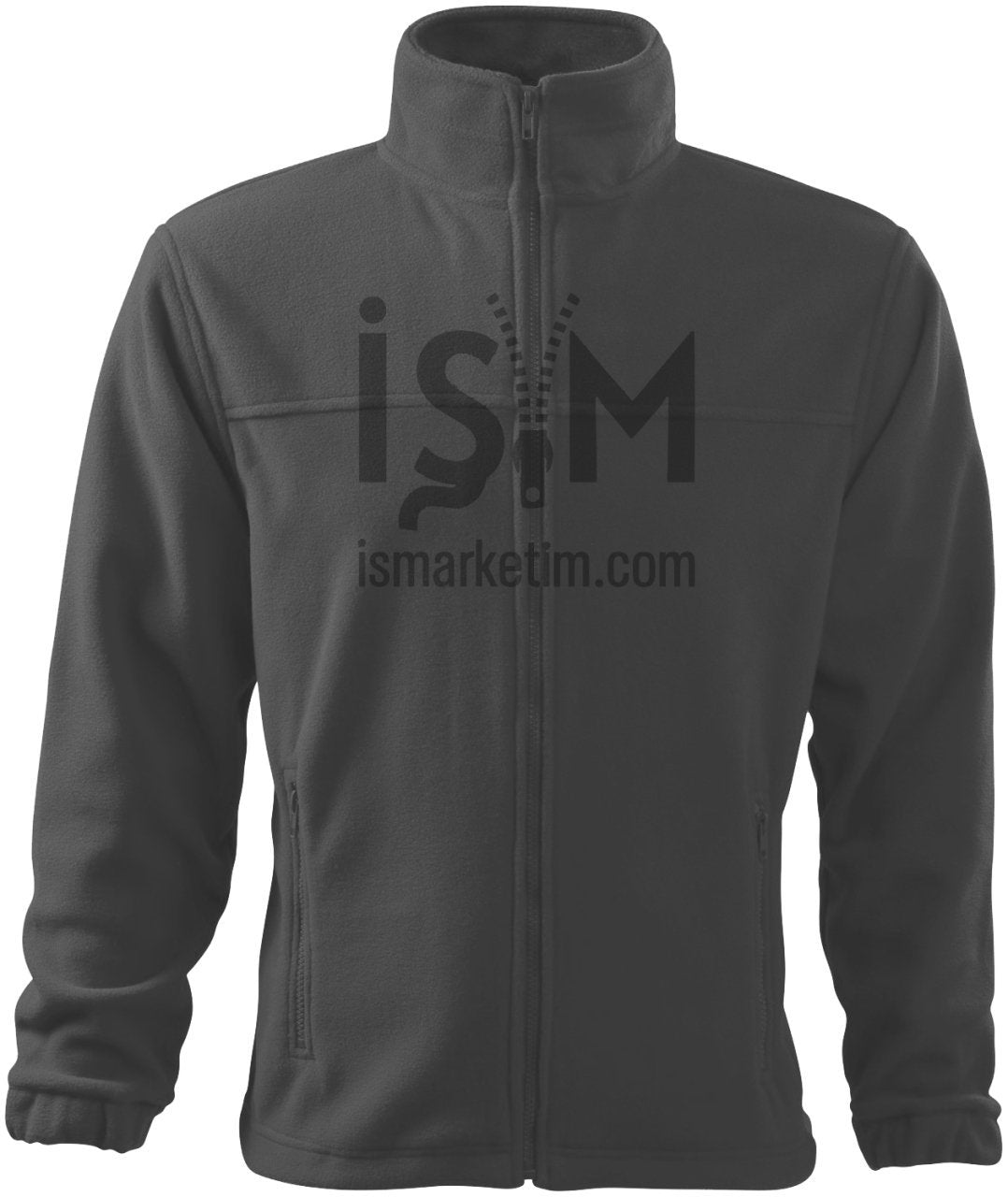Pocket Zipper Fleece Jacket - Smoked