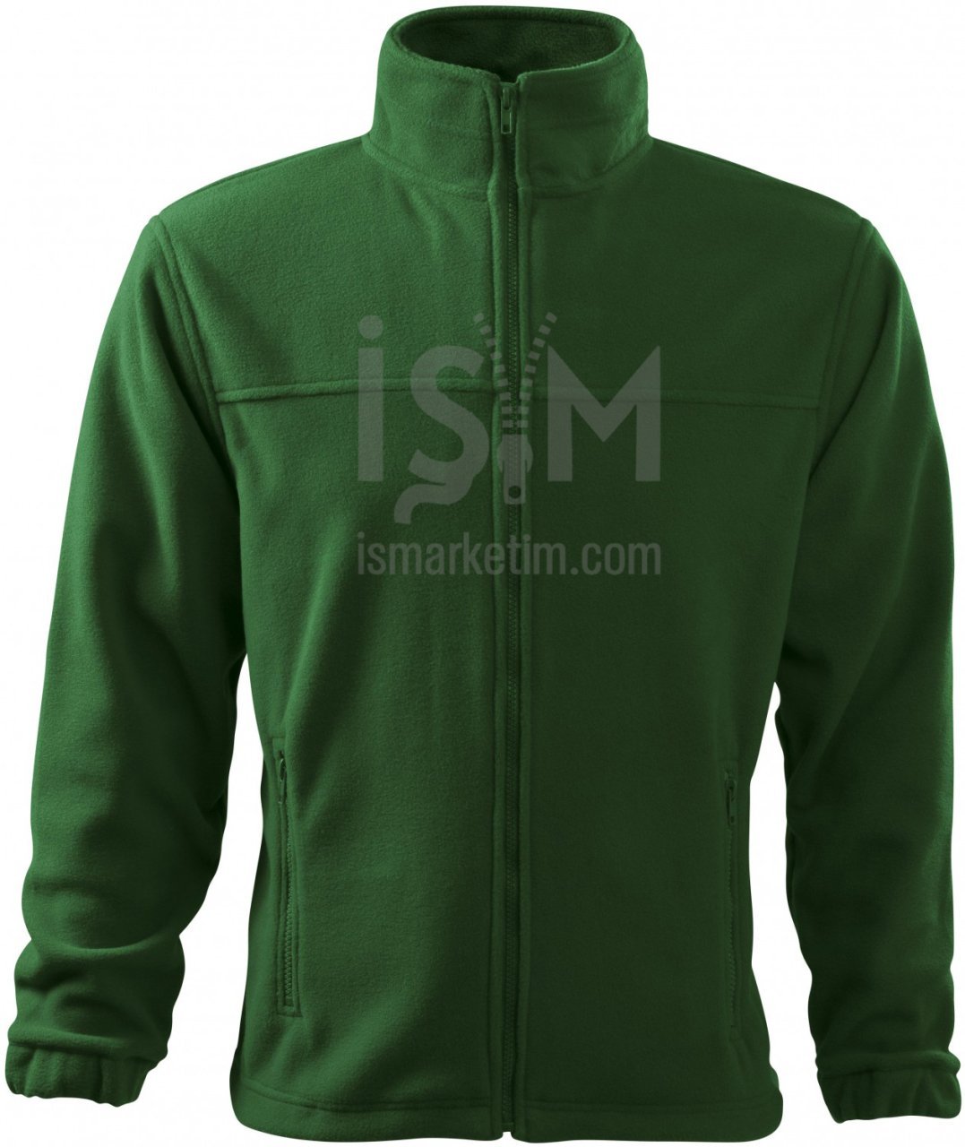 Pocket Zipper Fleece Jacket - Green