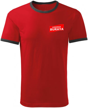 Sýfýr Yaka Penye T-Shirt - Füme Garnitür