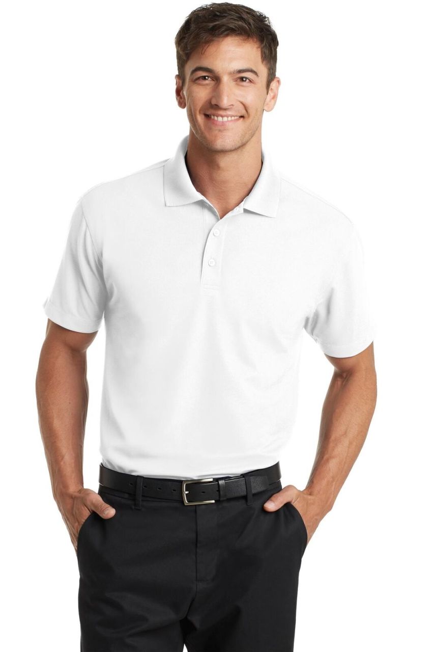 Polo Neck T-Shirt White