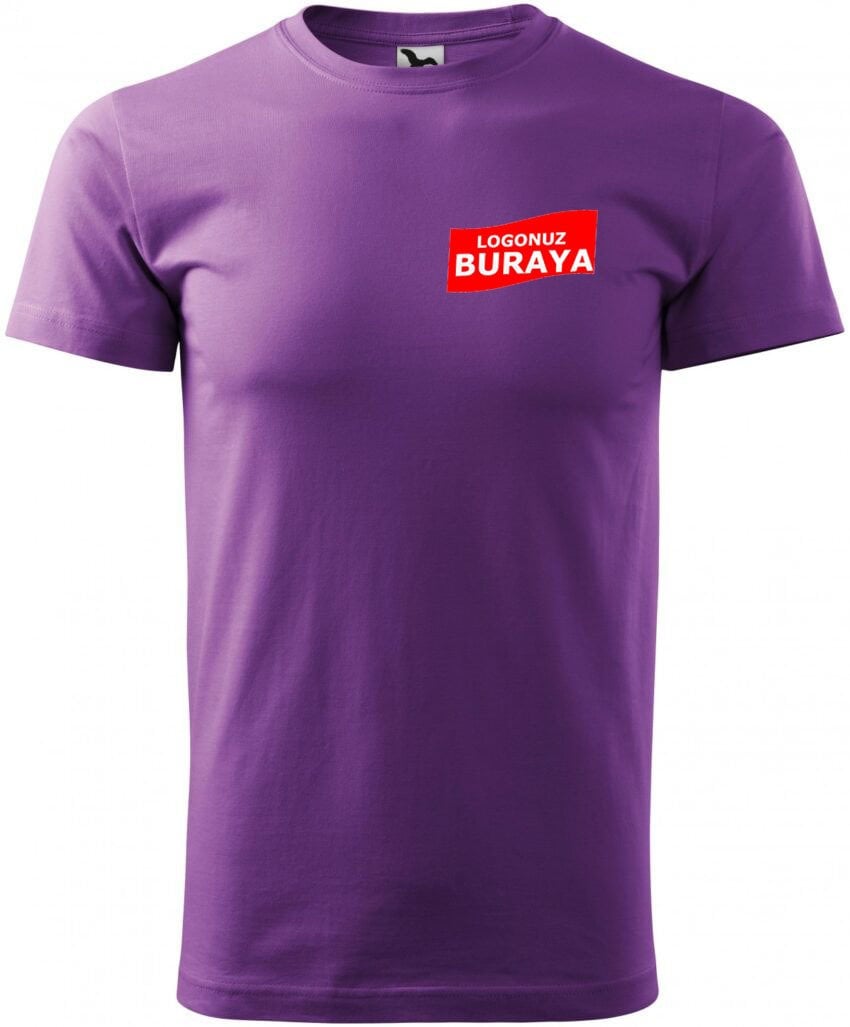 Sýfýr Yaka Penye T-Shirt - Mor