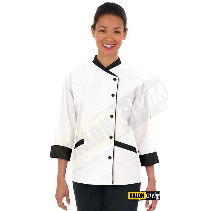M102 Women's Chef Jacket with Cuff Sleeves