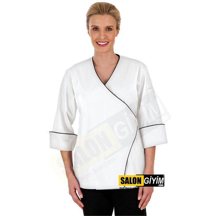 M108 Women's Chef Jacket with Cuff Sleeves