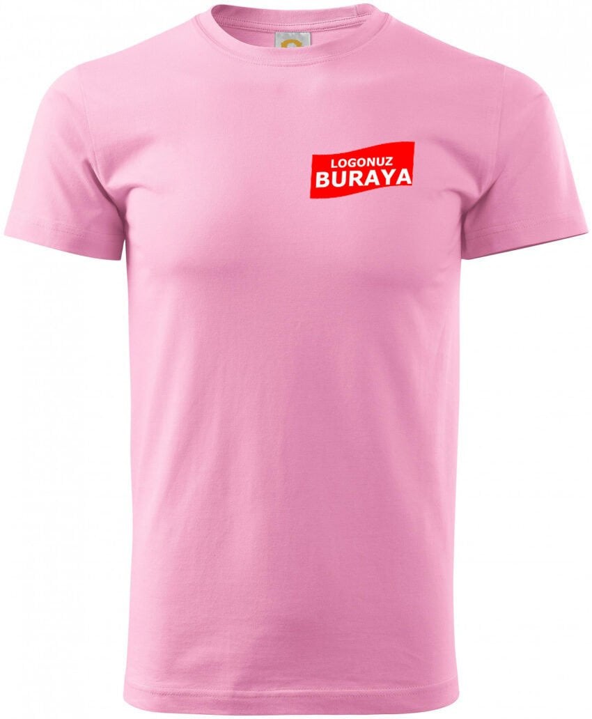 Sýfýr Yaka Penye T-Shirt - Pembe