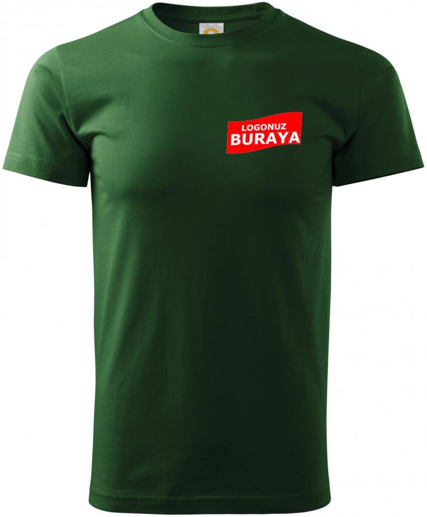 Sýfýr Yaka Penye T-Shirt - Koyu Yeþil