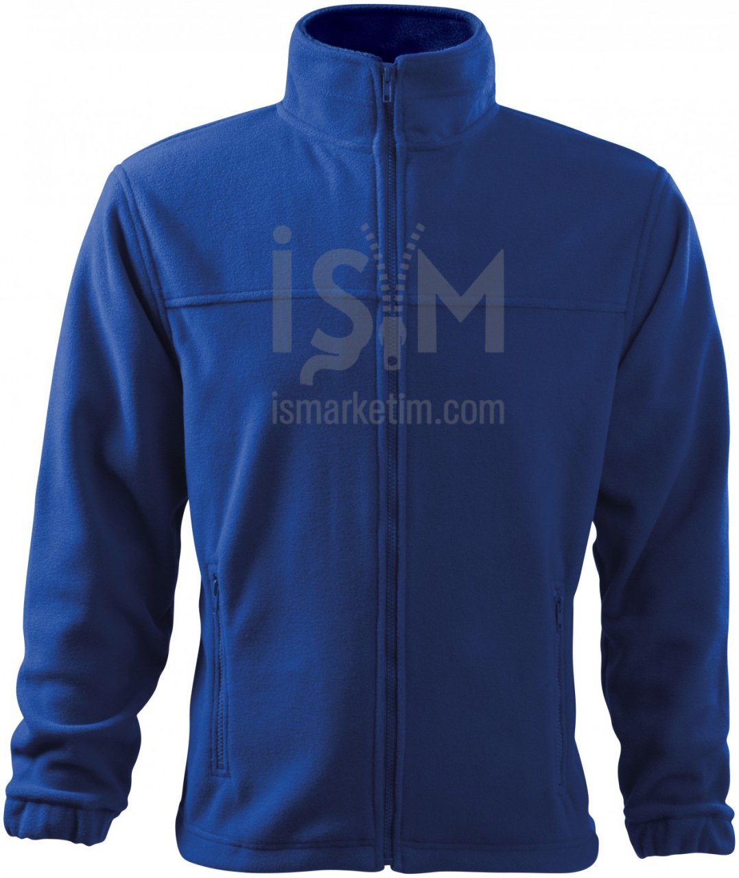 Pocket Zippered Fleece Jacket - Sax Blue