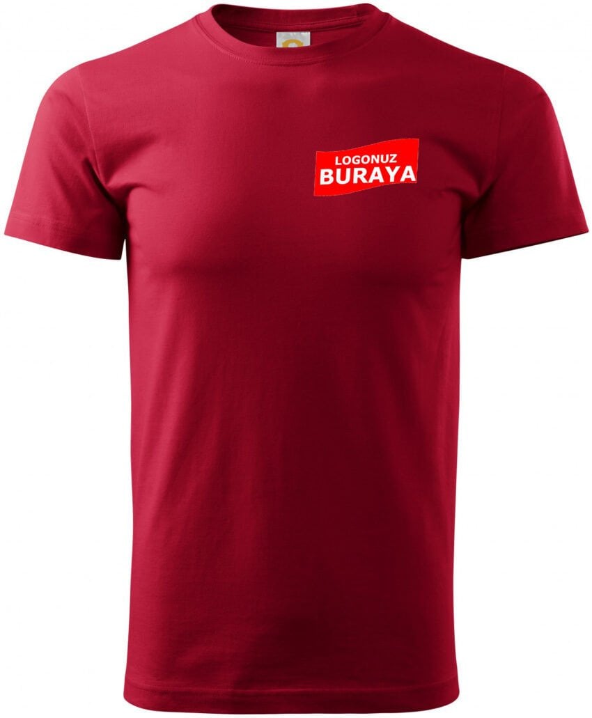 Sýfýr Yaka Penye T-Shirt - Bordo