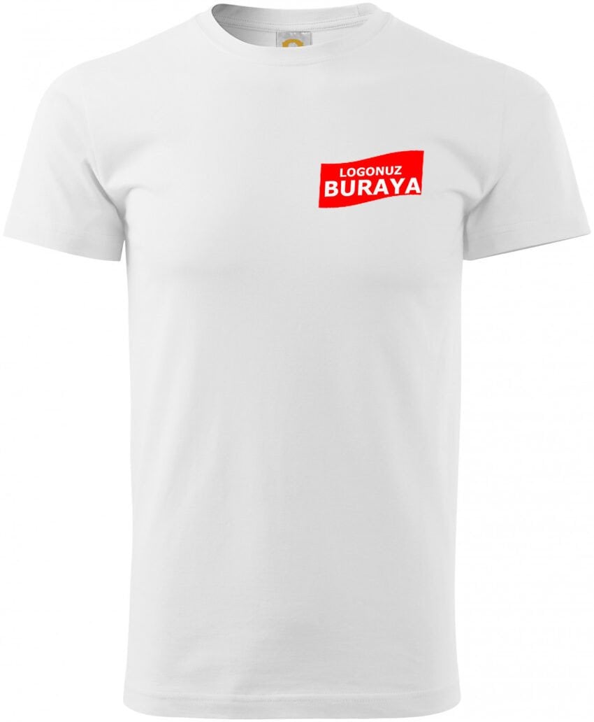 Sýfýr Yaka Penye T-Shirt - Beyaz