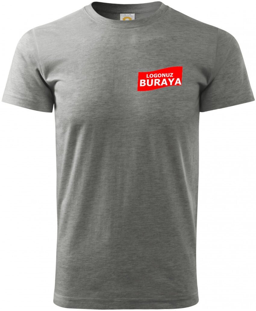 Sýfýr Yaka Penye T-Shirt - Gri
