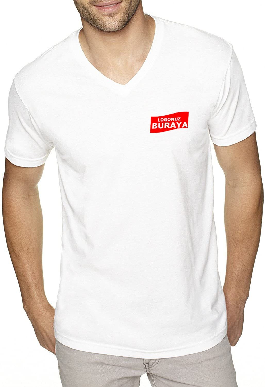 V-Neck Combed T-Shirt - White