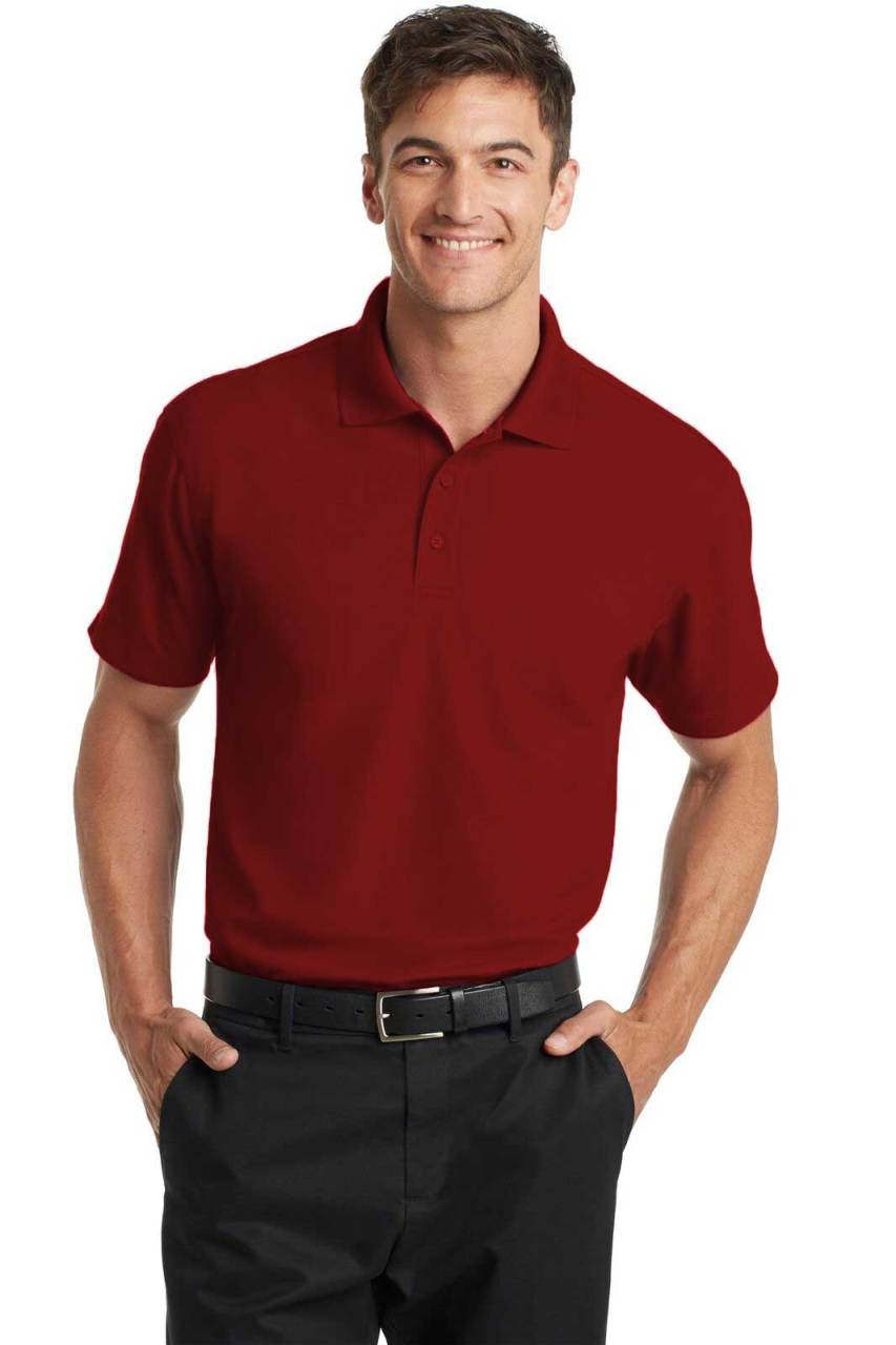 Polo Neck T-Shirt Burgundy
