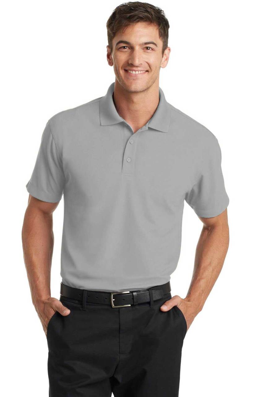 Polo Neck T-Shirt Gray