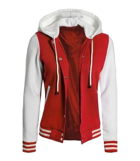 Hooded Embroidered and Printed College Coat, Varsity, Bomber Jacket KPL05