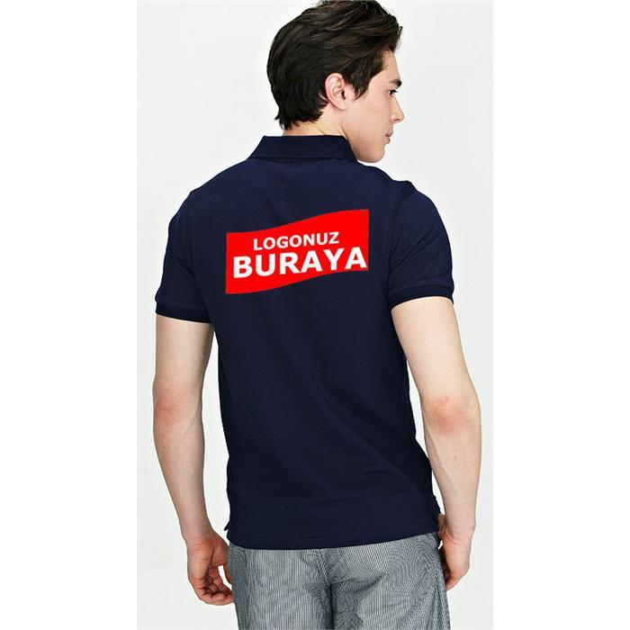 Polo Neck T-Shirt Navy Blue