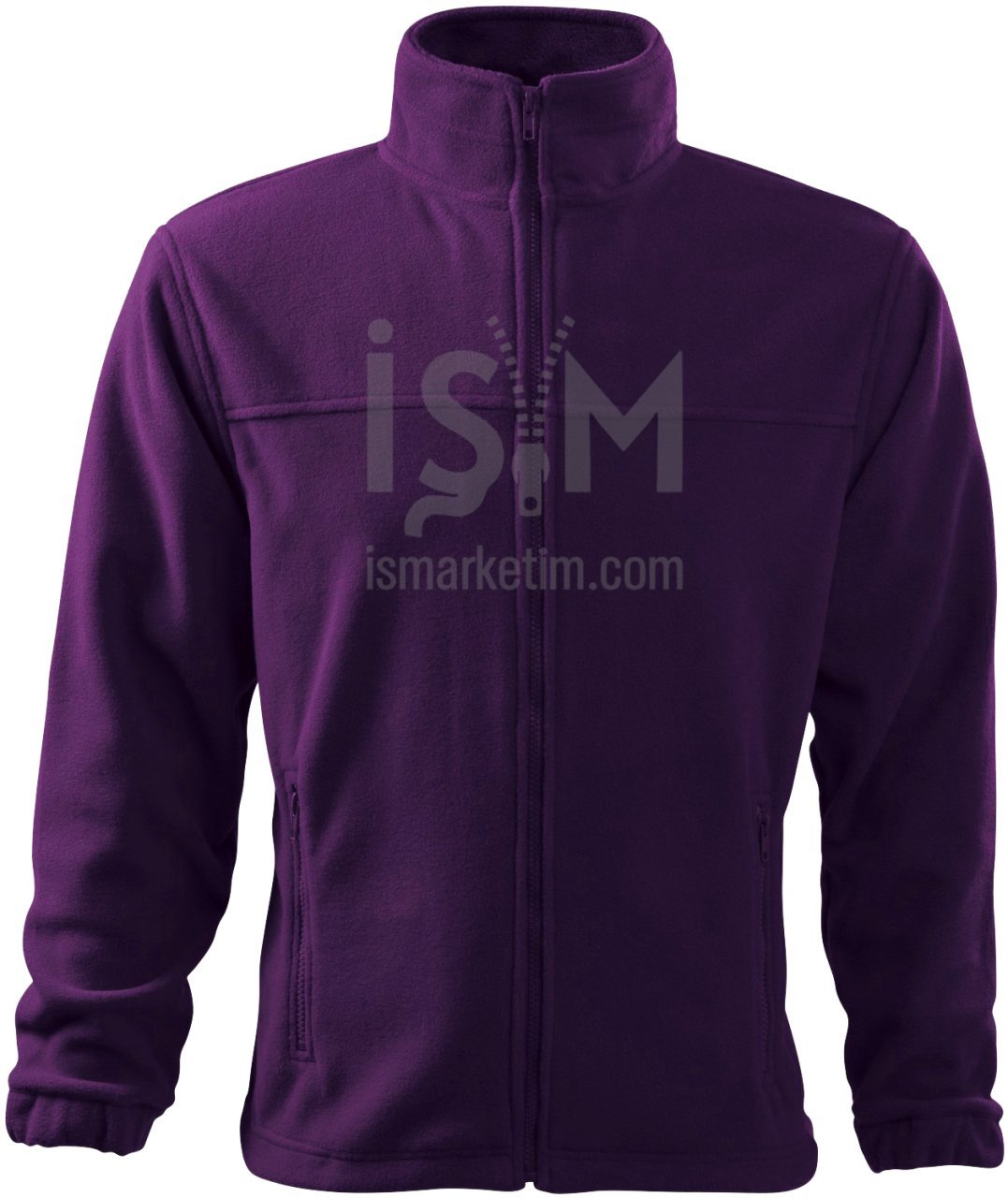 Pocket Zipper Fleece Jacket - Purple