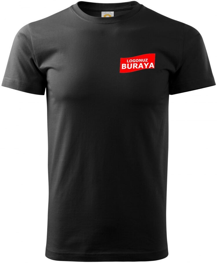 Sýfýr Yaka Penye T-Shirt - Siyah